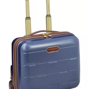 London Fog Brentwood 15" Hardside Underseat Luggage Blue